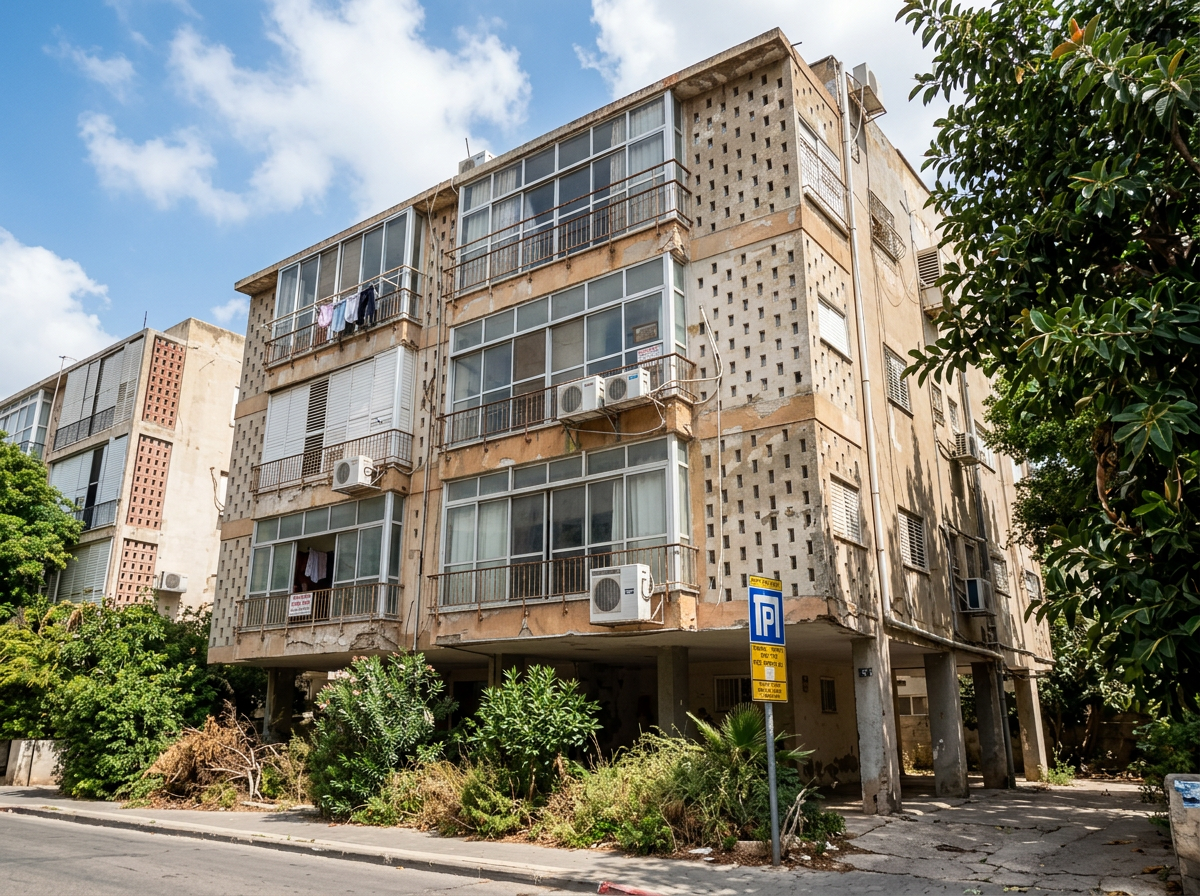 בניין ישן להריסה ובוטיק חדש — before